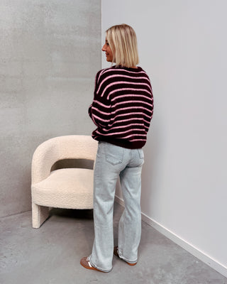 MIREILLE CARDIGAN - ROSE/BURGUNDY - By Lenz