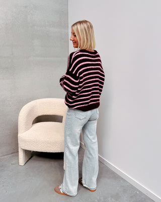 MIREILLE CARDIGAN - ROSE/BURGUNDY - By Lenz