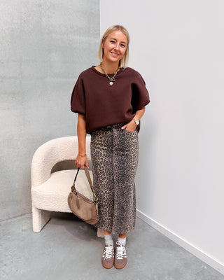 FELINE LEOPARD MAXI SKIRT - By Lenz