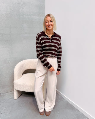 TAILORED PANT - BEIGE - By Lenz