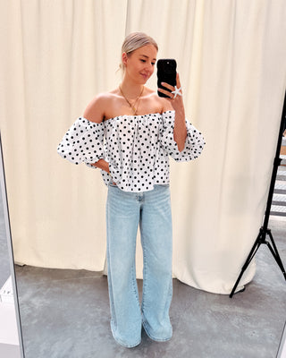 FLIRTY DOTS BLOUSE - By Lenz