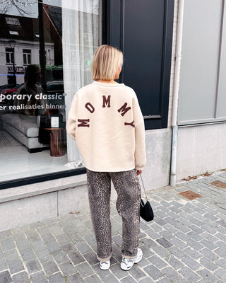 MOMMY SWEATER - BEIGE/BROWN - By Lenz