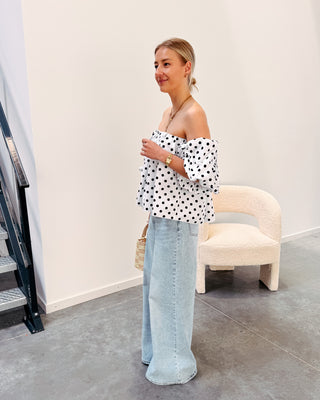 FLIRTY DOTS BLOUSE - By Lenz