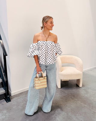 FLIRTY DOTS BLOUSE - By Lenz
