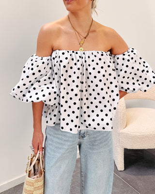FLIRTY DOTS BLOUSE - By Lenz