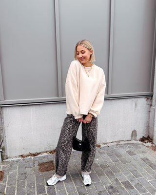 MOMMY SWEATER - BEIGE/BROWN - By Lenz