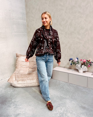 AUTUMN PAISLEY KNIT - CHOCOLAT