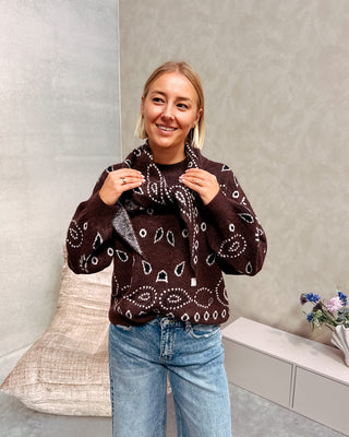 AUTUMN PAISLEY KNIT - CHOCOLAT