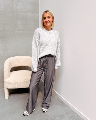 THILDE PANT - GREY STRIPE - By Lenz