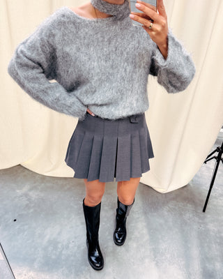 TRUDY KNITTED LONGSLEEVE - DARK GREY