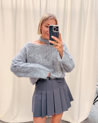TRUDY KNITTED LONGSLEEVE - DARK GREY