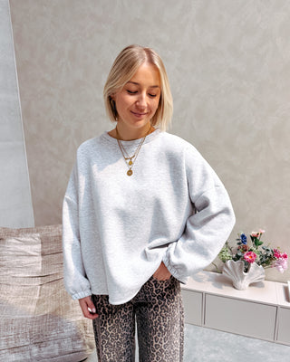 MOMMY SWEATER - GREY/RED - By Lenz