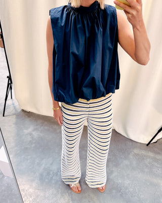 BOHO BABE KNIT PANTS - BLUE/YELLOW - By Lenz