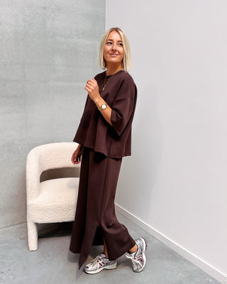 OSLO COMFY SKIRT - BROWN - By Lenz