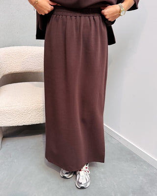 OSLO COMFY SKIRT - BROWN - By Lenz