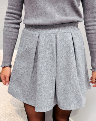 HILDA SKIRT - GREY MELANGE - By Lenz