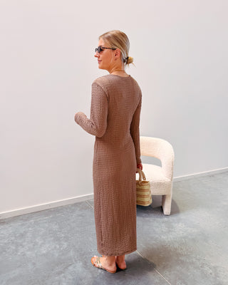 GOLD BUCKLE STATEMENT DRESS - By Lenz
