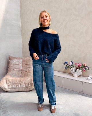 TRUDY KNITTED LONGSLEEVE - DARK BLUE