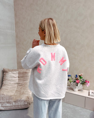 MOMMY SWEATER - GREY/PINK - By Lenz