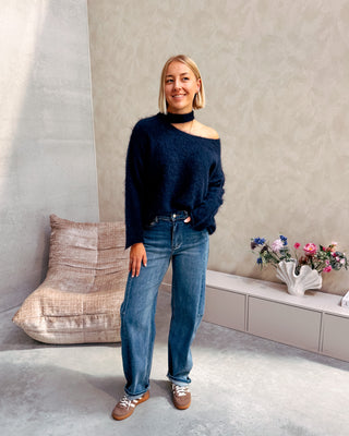 TRUDY KNITTED LONGSLEEVE - DARK BLUE