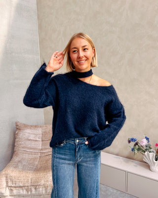 TRUDY KNITTED LONGSLEEVE - DARK BLUE