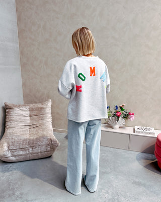 MOMMY SWEATER - GREY/MULTICOLOR - By Lenz