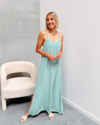 SUZANNE MINT STRAP DRESS - By Lenz
