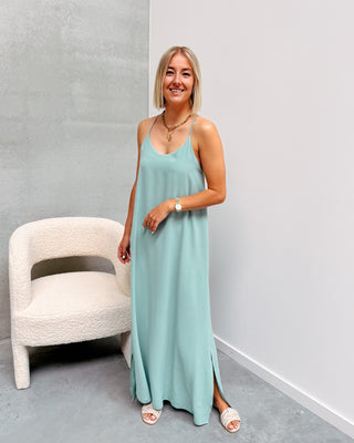 SUZANNE MINT STRAP DRESS - By Lenz