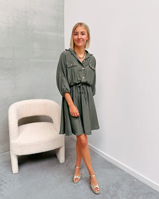 ELOISE DRESS - KHAKI