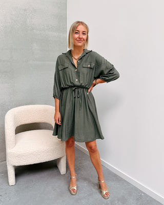 ELOISE DRESS - KHAKI