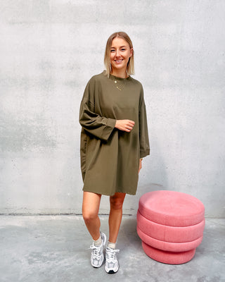 SAAR SHIRT DRESS - KAKI - By Lenz