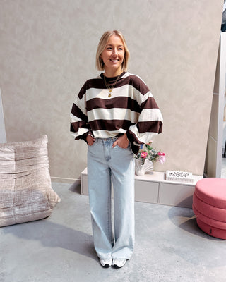 CRÈME BRÛLÉE STRIPE SWEATER - By Lenz