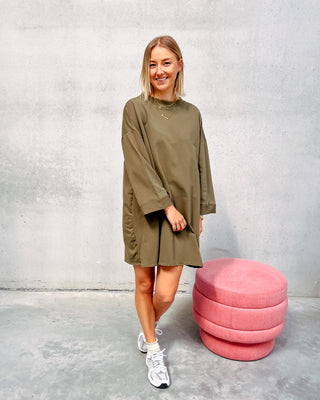 SAAR SHIRT DRESS - KAKI - By Lenz