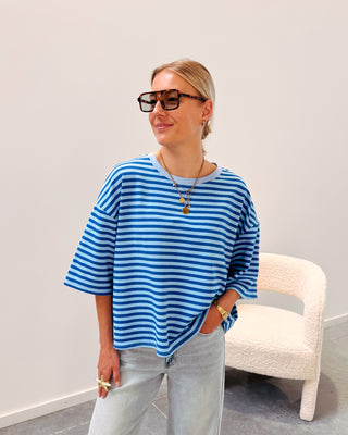 BLUE BREEZE STRIPE TEE - By Lenz