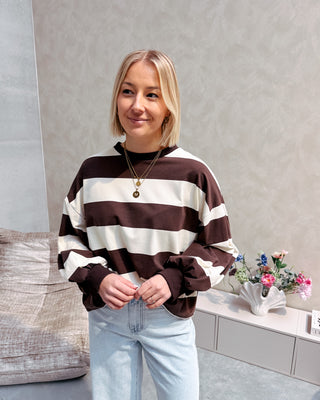 CRÈME BRÛLÉE STRIPE SWEATER - By Lenz