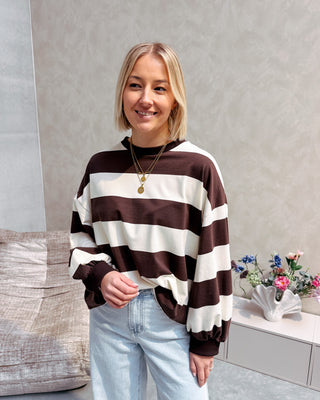 CRÈME BRÛLÉE STRIPE SWEATER - By Lenz
