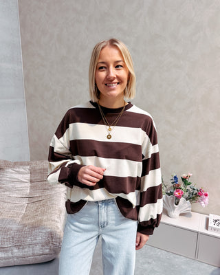 CRÈME BRÛLÉE STRIPE SWEATER - By Lenz