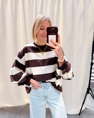 CRÈME BRÛLÉE STRIPE SWEATER - By Lenz