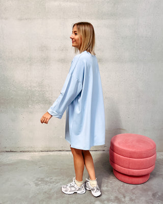 SAAR SHIRT DRESS - BLUE - By Lenz