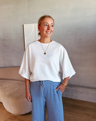SASCHA SWEAT TEE - WHITE