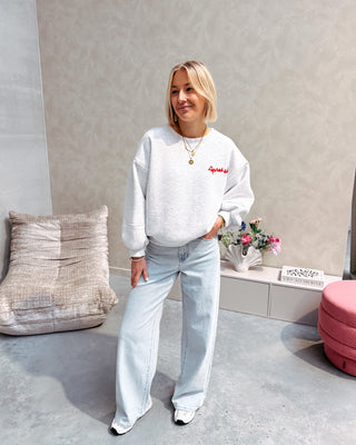 APRÈS-SKI SWEATER - GREY/RED