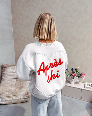 APRÈS-SKI SWEATER - GREY/RED