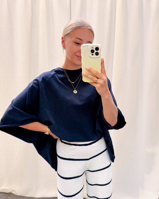 MILO OVERSIZED TEE - DARK BLUE