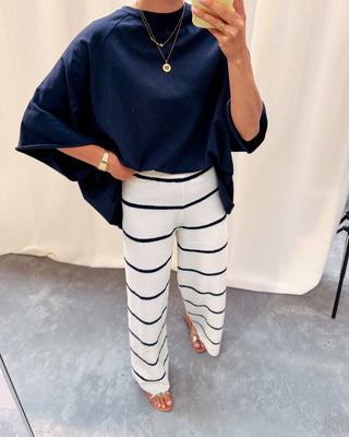 MILO OVERSIZED TEE - DARK BLUE