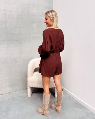 RUBY PLAYSUIT - BROWN - By Lenz