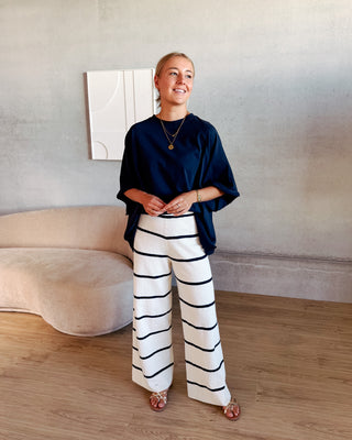 MILO OVERSIZED TEE - DARK BLUE