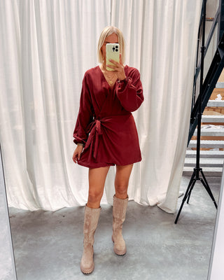 RUBY PLAYSUIT - RUST RED - By Lenz