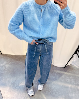 RIBBON BALLOON JEANS - BLUE - By Lenz