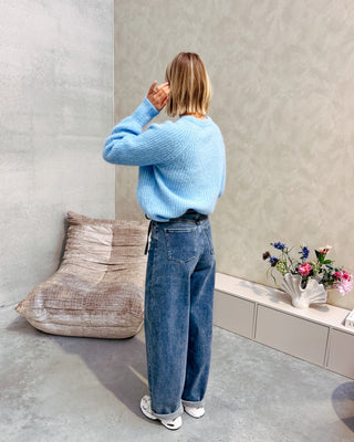 RIBBON BALLOON JEANS - BLUE - By Lenz