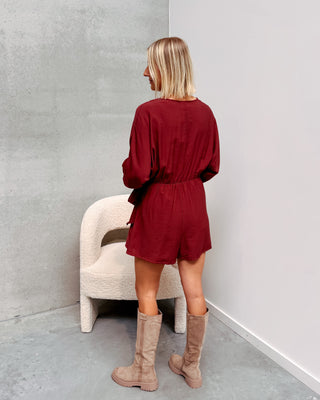 RUBY PLAYSUIT - RUST RED - By Lenz